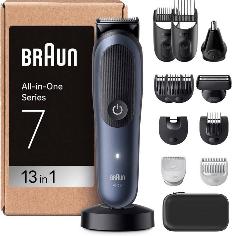 Braun Elektrokörperrasierer Braun AIO7565 All-in-One Series 7 - 13-in-1 Groomingset in Blau von Braun