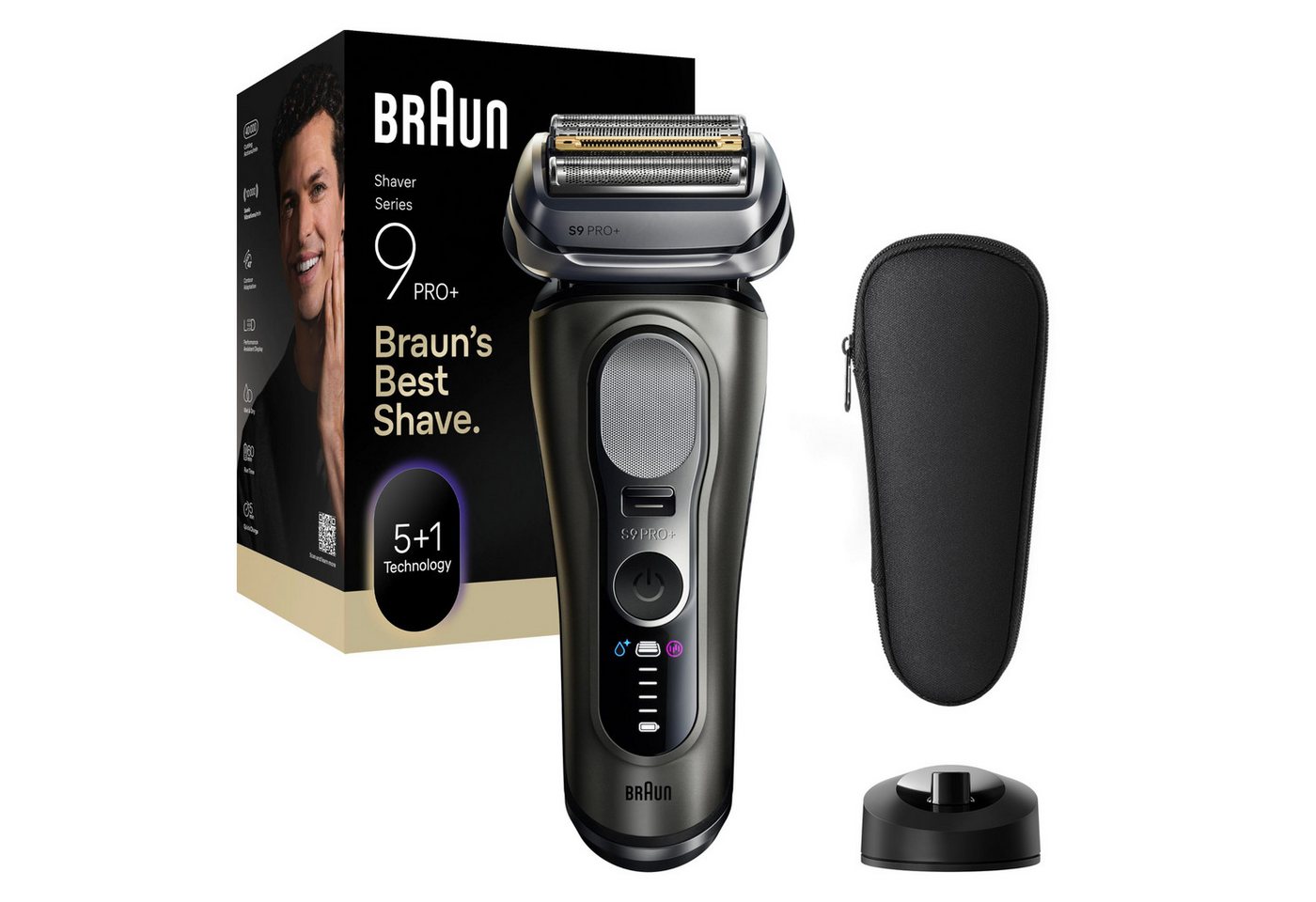 Braun Elektrorasierer 9615s, Pro-SensoAdapt, 5+1 Scherköpfe, Hautschonend, Wasserfest von Braun