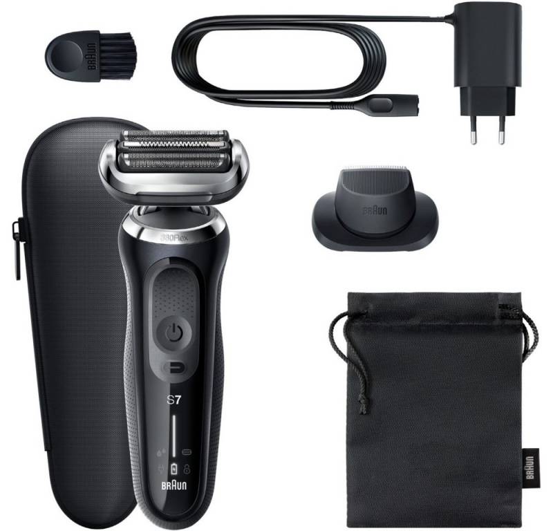 Braun Elektrorasierer Braun 71-N1200s Series 7 Rasierer in schwarz/grau. von Braun