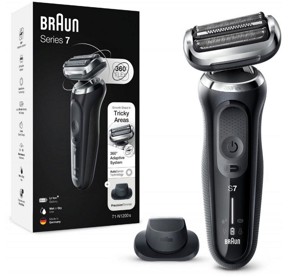 Braun Elektrorasierer Series 7 71-N1200s Wet & Dry - Rasierer - schwarz/grau Braun Elektrorasierer Series 7 71-N1200s Wet & Dry - Rasierer - schwarz/grau von Braun