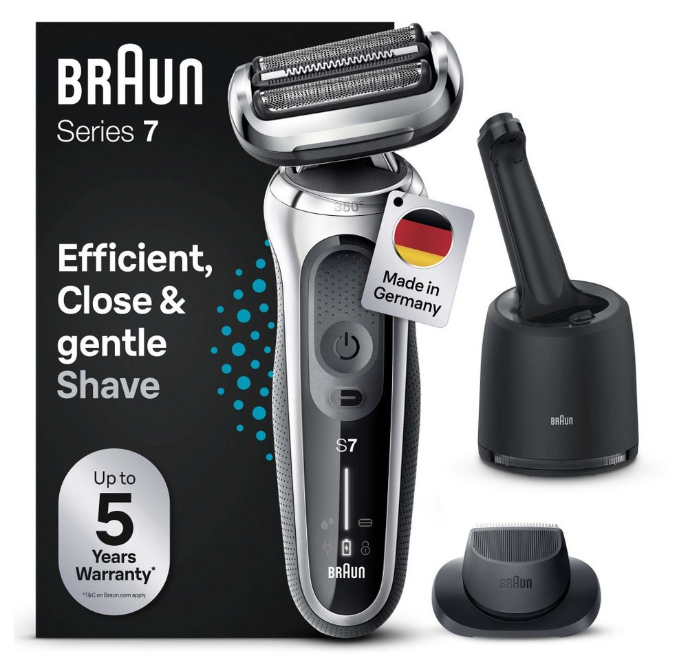 Braun Elektrorasierer Series 7 71-S7200cc silber Herrenrasierer von Braun
