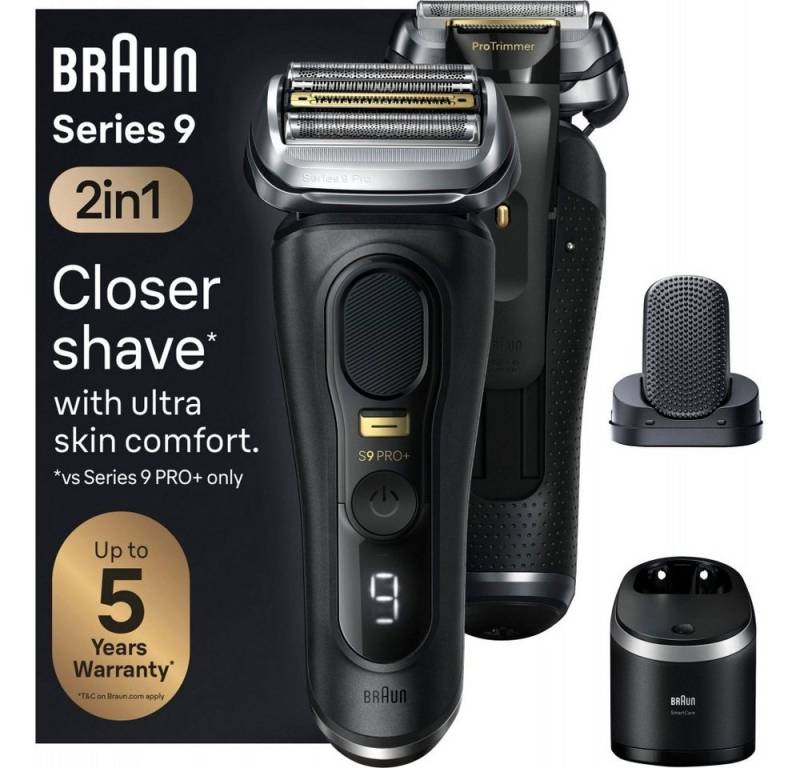 Braun Elektrorasierer Series 9 Pro+ 9590cc Wet & Dry Series 9 - Rasierer - schwarz von Braun