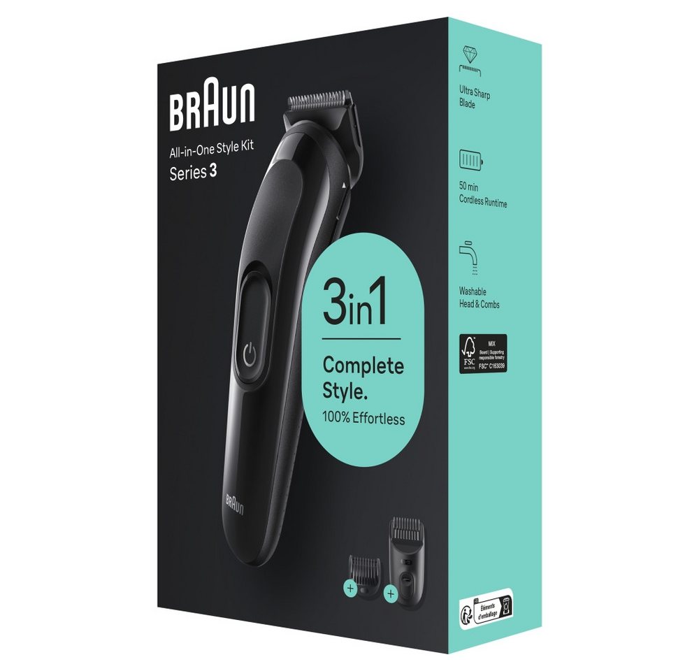 Braun Elektrorasierer Styling Kit - SK2400 - Black - Bart- & Haartrimmer, Aufsätze: 2 von Braun