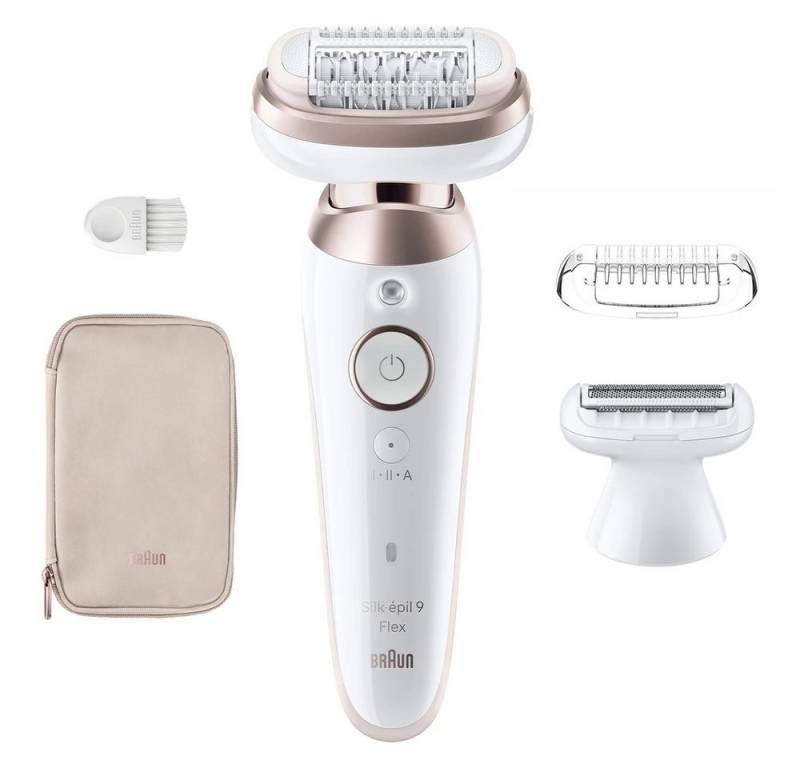 Braun Epilierer Braun Silk-épil 9 Flex 9-030 3D 40 Pinzette Pink, Weiß von Braun