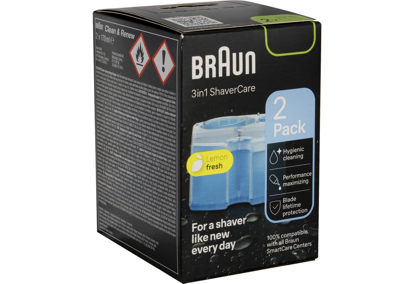 Braun Ersatzscherkopf Braun Clean & Renew Reinigungskartusche CCR 2 von Braun