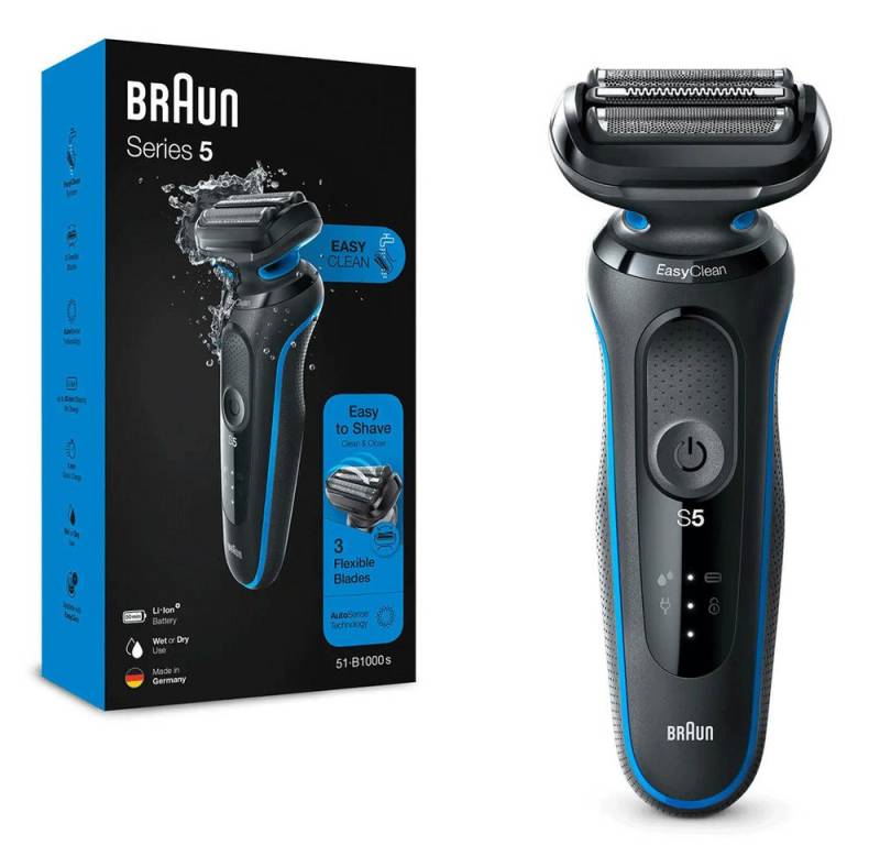 Braun Gesichtshaarrasierer Series 5 51-B1000s EasyClean-System von Braun