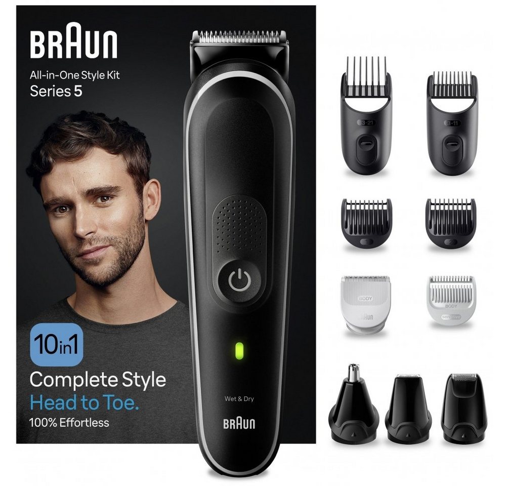 Braun Haar- und Bartschneider MGK5440 Multi-Grooming-Kit - Haar-/Bartschneider - schwarz/silber von Braun