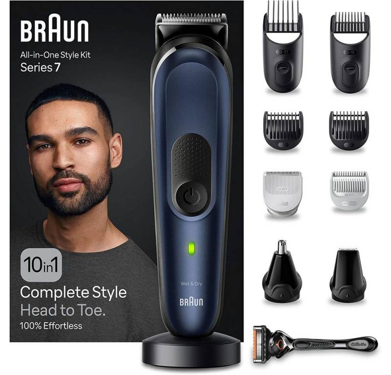 Braun Haarschneider MGK7421 All-in-One Style Kit - Haarschneider - blau von Braun
