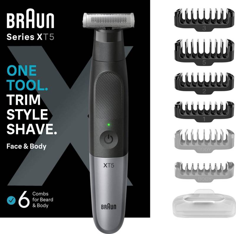 Braun Haarschneider Series X XT5200, wasserdicht, 4D-Flex-Klinge von Braun
