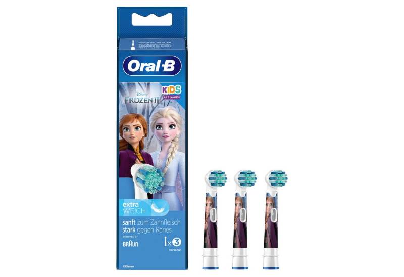 Braun Haartrockenhaube Oral-B Kids Aufsteckbürsten 3er Pack Eiskönigin II - Extra weich - Für von Braun