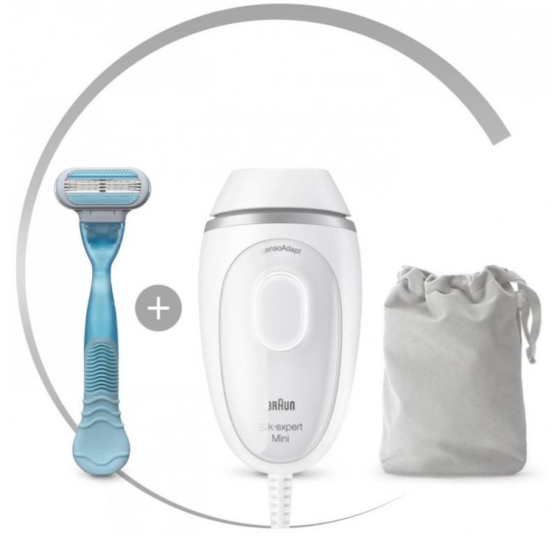 Braun IPL-Haarentferner Silk-expert Mini PL1124 - IPL-Haarentferner - weiß/silber von Braun