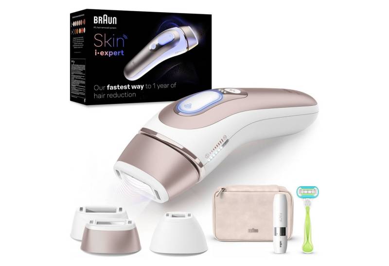 Braun IPL-Haarentferner Smart Skin i·expert PL7249, 3 Aufsätze für Gesicht & Körper, Venus Rasierer, Mini-Rasierer von Braun