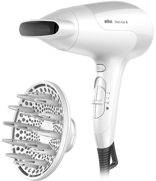 Braun Ionic-Haartrockner Braun Satin Hair 3 Power Perfection, 2000 W, Kompakt und ergonomisch von Braun