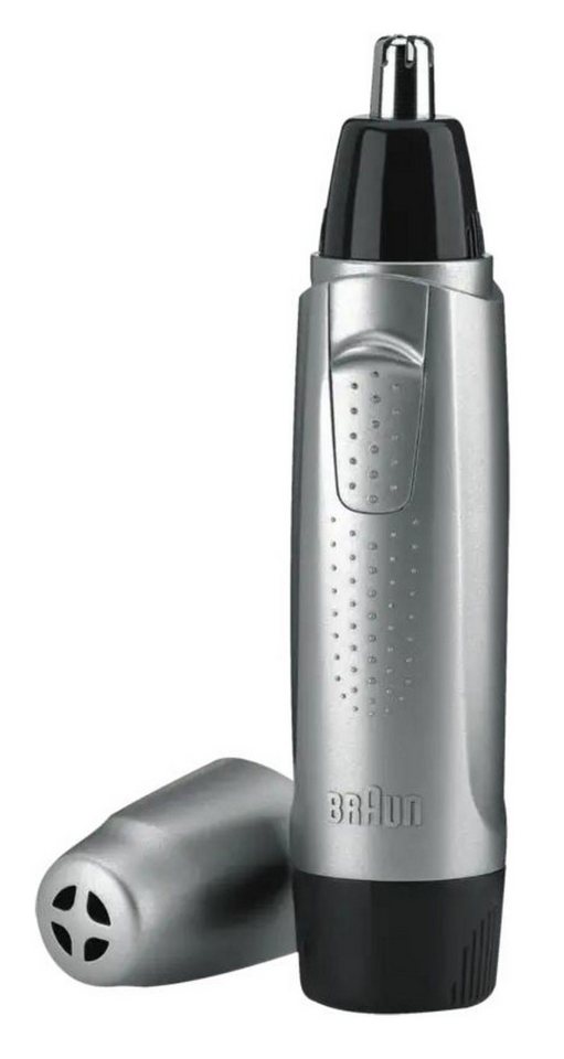 Braun Nasenhaartrimmer Braun EN 10 Exact Series Nasenhaarschneider Silber-Schwarz von Braun