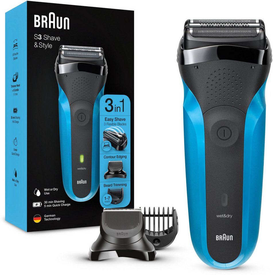 Braun Nassrasierer Elektrorasierer Series 3 Shave and Style 310BT, 1-tlg. von Braun