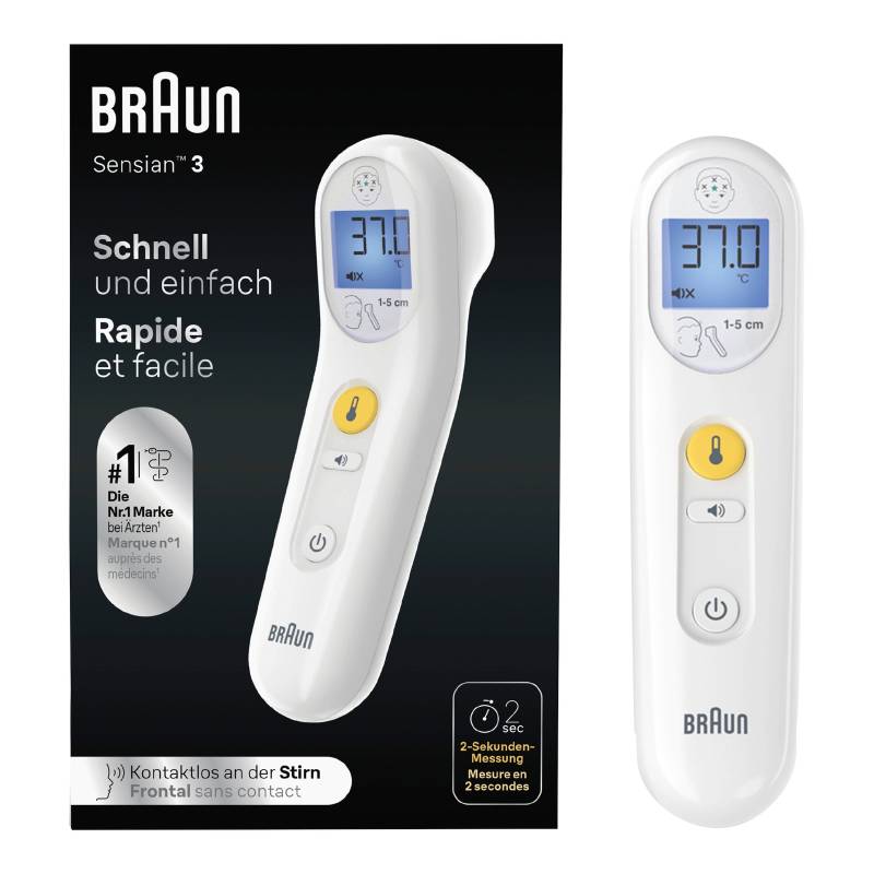 Braun No touch Thermometer Sensian 3 BNT050WE von Braun