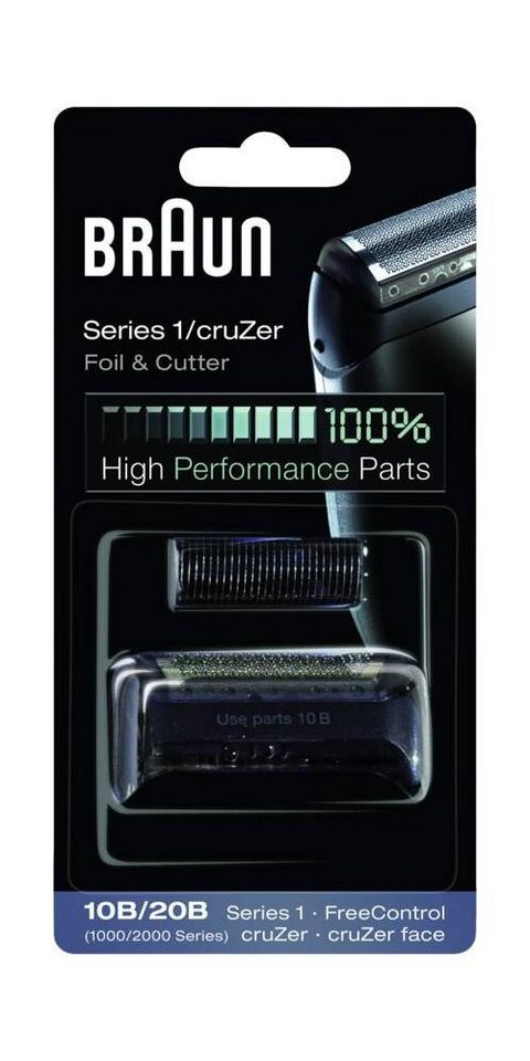 Braun Rasieraufsatz Braun 10B/20B Series 1 CruZer Free Control Foil u. Cutter von Braun