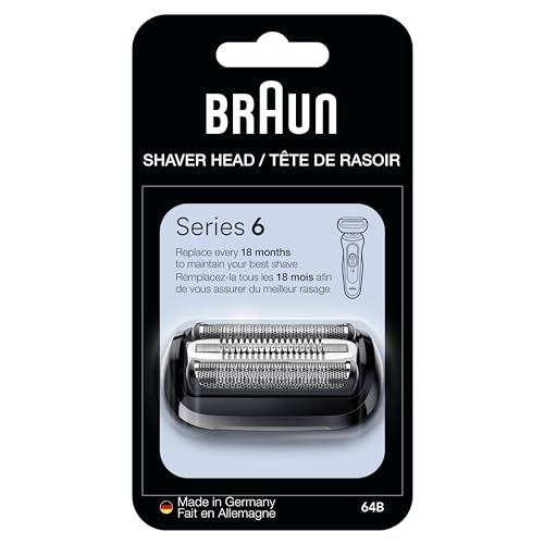 Braun Series 6 Elektrorasierer Ersatzkopf mit empfindlichem Skinguard, Befestigen Sie einfach Ihren Rasierkopf, kompatibel mit Rasierern der neuen Generation der Serie 6, 64B, Schwarz Braun Series 6 Elektrorasierer Ersatzkopf mit empfindlichem Skinguard, Befestigen Sie einfach Ihren Rasierkopf, kompatibel mit Rasierern der neuen Generation der Serie 6, 64B, Schwarz von Braun