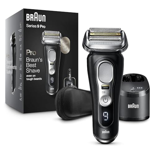 Braun Series 9 Pro 9460cc Electric Razor, Waterproof Foil Shaver for Men, Wet & Dry Shave, With ProLift Beard Trimmer for Grooming, 5-in-1 Cleaning & Charging SmartCare Center Included, Atelier Black von Braun