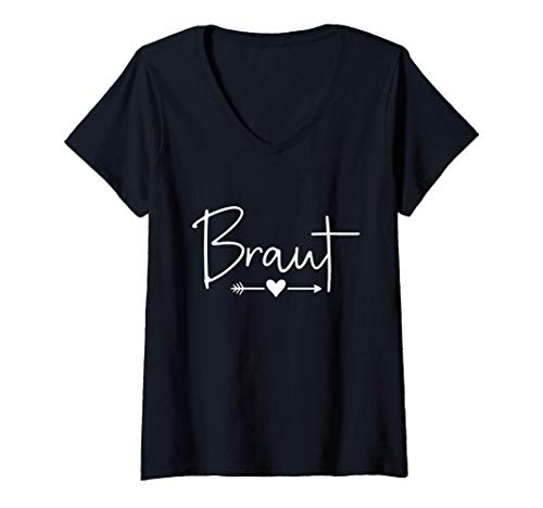 Damen Braut Junggesellinnenabschied T-Shirt mit V-Ausschnitt von Braut Junggesellinnenabschied Geschenke