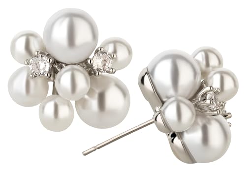 Perlenohrringe Braut - Perlen Ohrringe für Hochzeit - Brautohrringe - Ohrschmuck - Schmuck - Geschenk Weihnachten Geburtstag von Brautkrone