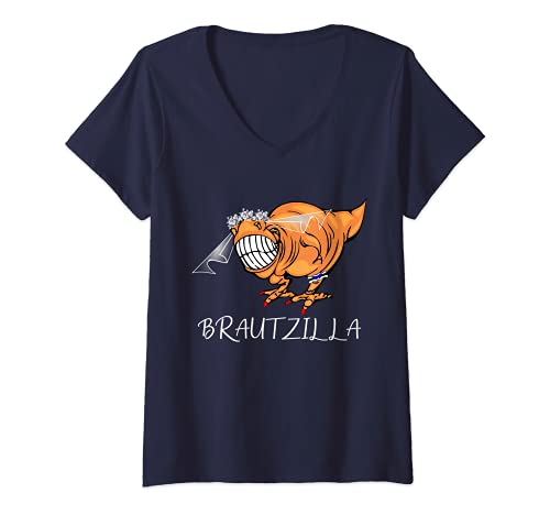 Damen Brautzilla T-Shirt mit V-Ausschnitt Damen Brautzilla T-Shirt mit V-Ausschnitt von Brautzilla