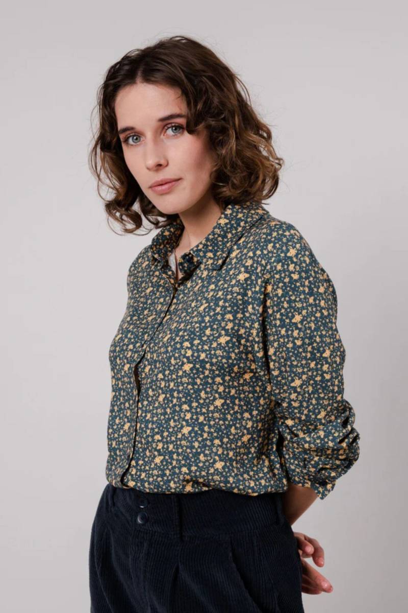 Bluse Peanuts Woodstock Blau von Brava Fabrics