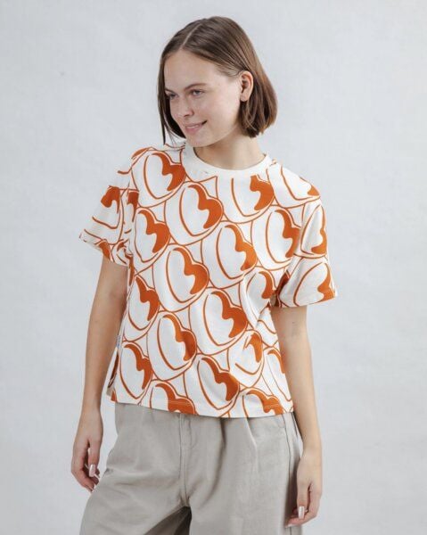 Brava Fabrics Bombon Allover Oversize T-Shirt Braun von Brava Fabrics