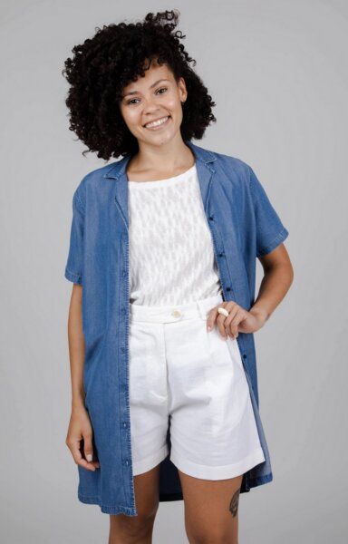 Brava Fabrics Denim Aloha Overshirt Indigo von Brava Fabrics