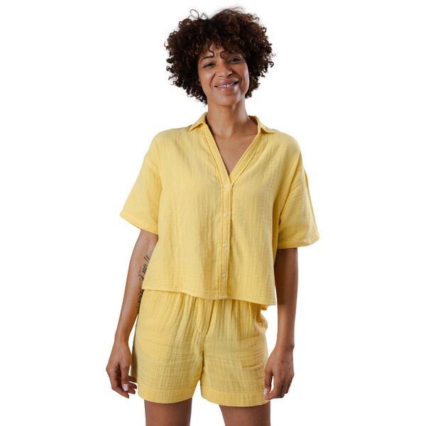 Brava Fabrics Kurzarm-Bluse Bubble Cropped Blouse von Brava Fabrics