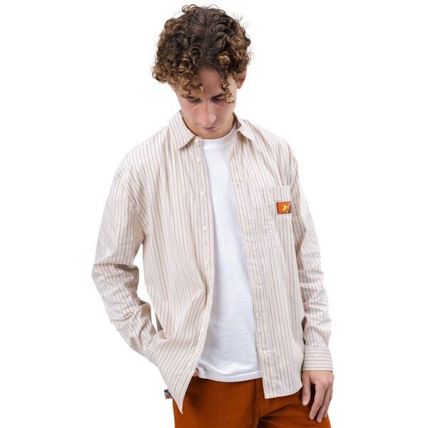 Brava Fabrics Langarm-Hemd Relaxed Stripes Choco von Brava Fabrics