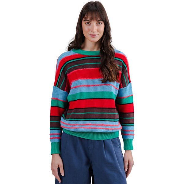 Brava Fabrics Strickpullover Batwing Multistriped von Brava Fabrics