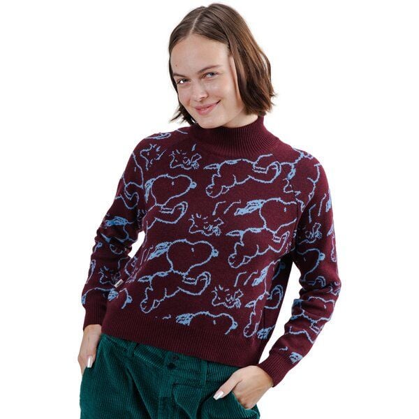 Brava Fabrics Strickpullover Peanuts Jacquard Chocolate von Brava Fabrics