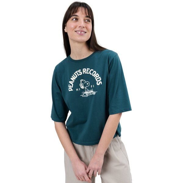 Brava Fabrics T-Shirt Peanuts Records Green Brava Fabrics T-Shirt Peanuts Records Green von Brava Fabrics