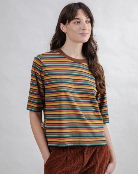 Brava Fabrics T-Shirt Streifen Quadrat Mehrfarbig von Brava Fabrics
