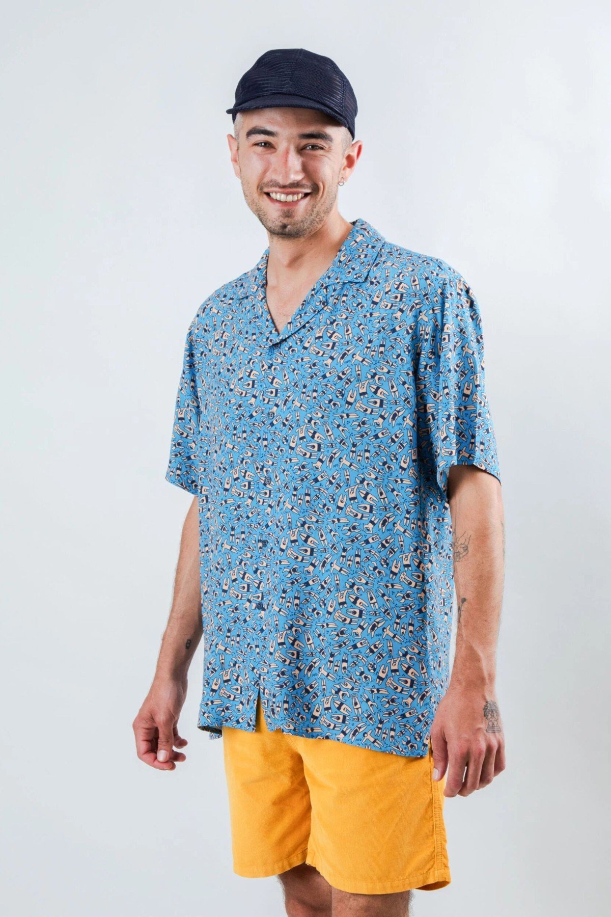 Hemd Just Swim Aloha Blau Hemd Just Swim Aloha Blau von Brava Fabrics