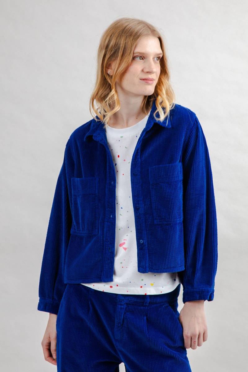 Overshirt Cord Boxy Blau von Brava Fabrics