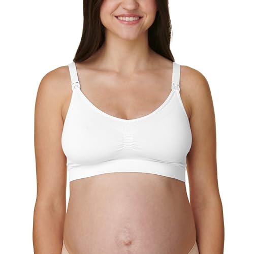 Bravado! Basics Women's Comfort Maternity Bra and Nursing Bra Adjustable, Seamless, White, Small von Bravado Designs