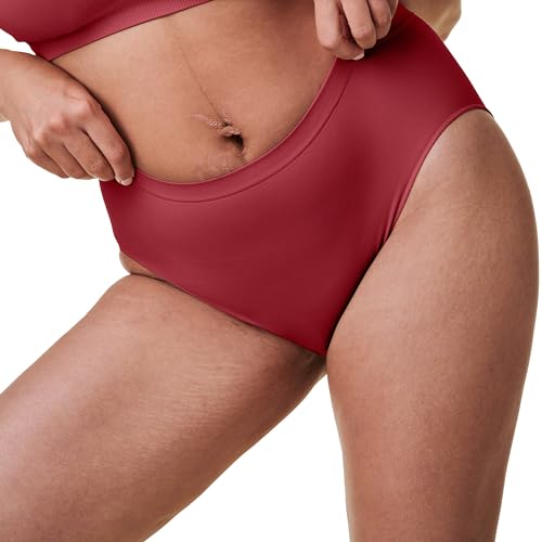 Bravado Designs Nachhaltige Panty | High Rise | Seamless | Recyceltes Nylon, Bio-Baumwolle & Modal-Mischung | XS-XXL (as3, Alpha, m, l, Regular, Regular, Lipstick) von Bravado Designs
