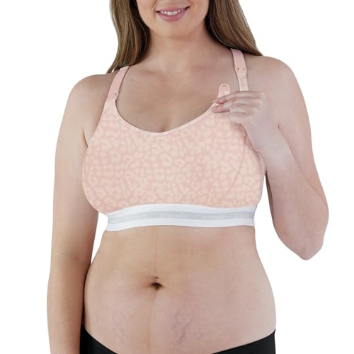 Bravado Designs Nachhaltiger Schwangerschafts- & Still-BH | Original | Bio-Baumwolle & Tencel™ Modal-Mischgewebe | bügellos | DD/E - J Cup (as3, Alpha, s, Regular, Regular, Pink Leopard) von Bravado Designs