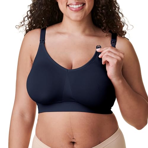 Bravado Body Silk Seamless Nursing Bra BH aus Nylon und Elasthan in der Farbe Navy, Gr. L, BD1401V-NAVY-L von Bravado