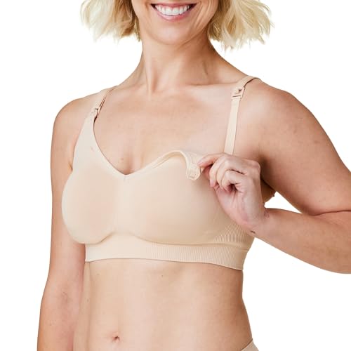 Medela Body Silk Seamless Nahtloser Schwangerschafts-und Still BH, Gr. XL, Beige (Butterscotch) von Bravado