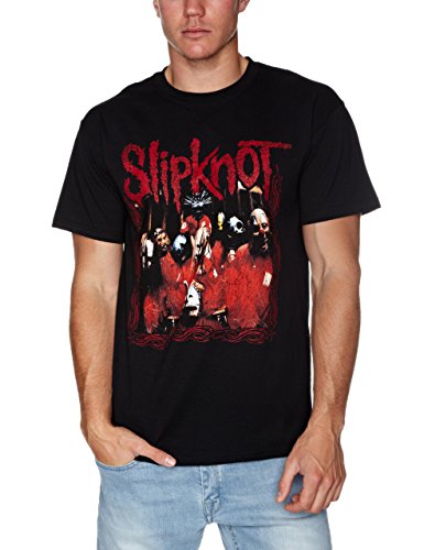 Slipknot Band Frame Herren-T-Shirt, Schwarz, Schwarz, S von Bravado
