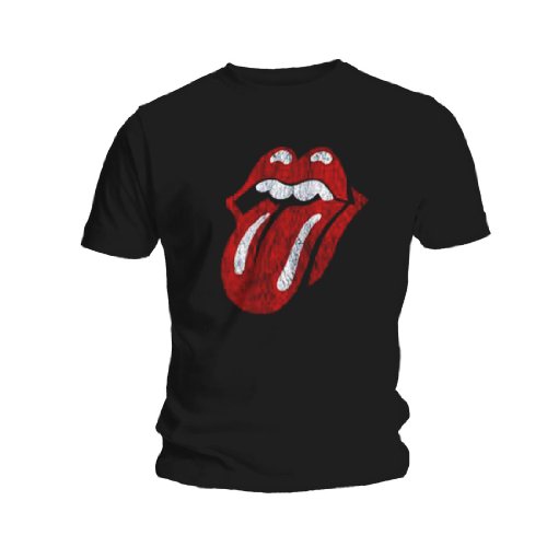 The Rolling Stones Herren Classic Tongue Short Sleeve T-shirt RSTEE03M02, Schwarz- Medium|BLK/TS/FP/PP/M von Rolling Stones