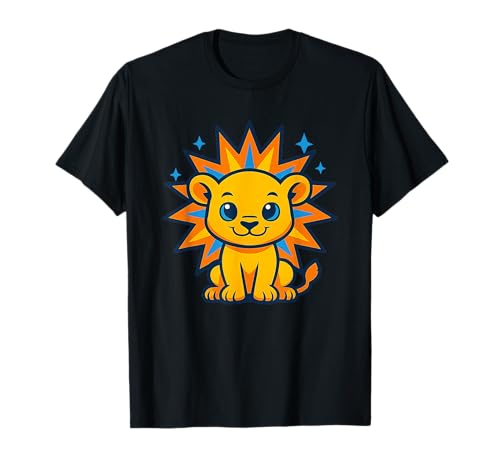 Sonnenschein Löwenjunges Stern Mähne Mut Thema für Kinder Jugend T-Shirt von Brave Little Lion Club Sunshine for Kids and Youth