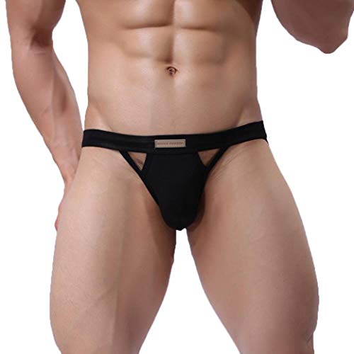 BRAVE PERSON Jock Straps für Herren, Jockstrap Unterwäsche, Jockstrap aus Baumwolle, Stretch, athletische Unterstützer, Jockstraps für Herren, Schwarz, Medium von Brave Person