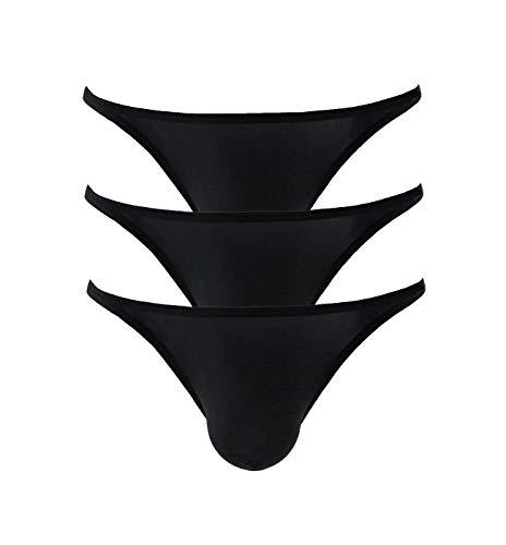 Super Soft Ice Silk Badehose Herren Low Rise Bikini Unterwäsche 9023 - Schwarz - Large von Brave Person