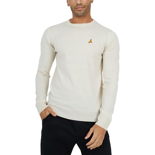 BRAVE SOUL Herren Pullover Neutron Langarm, Creme - Einstein, M von Brave Soul