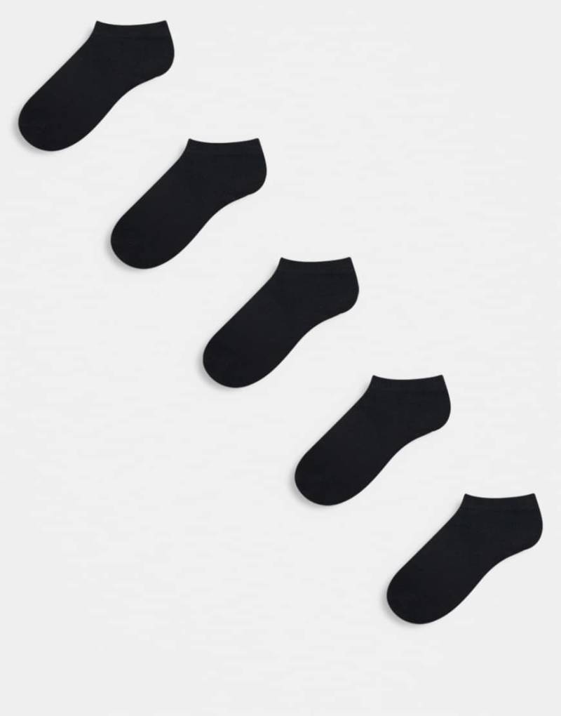 Brave Soul - 5er-Set Sneakersocken in Schwarz von Brave Soul