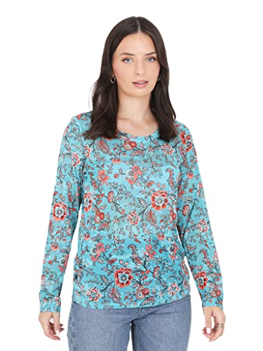 Brave Soul Damen LLT-224flowe/Jda T-Shirt, hellblau, Medium von Brave Soul